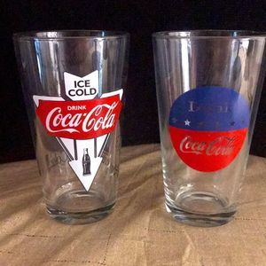 2 Coca-Cola Glasses  